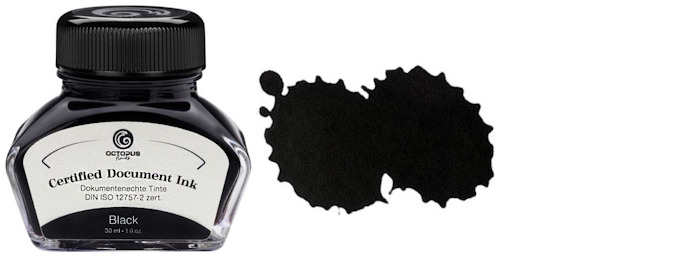 Bouteille d'encre Octopus Fluids, s&eacute;rie Document Inks Encre noire (30ml)