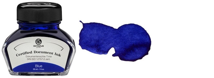 Bouteille d'encre Octopus Fluids, s&eacute;rie Document Inks Encre bleue (30ml)