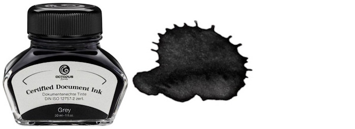 Bouteille d'encre Octopus Fluids, s&eacute;rie Document Inks Encre grise (30ml)