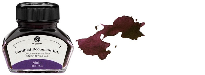 Bouteille d'encre Octopus Fluids, s&eacute;rie Document Inks Encre violette (30ml)