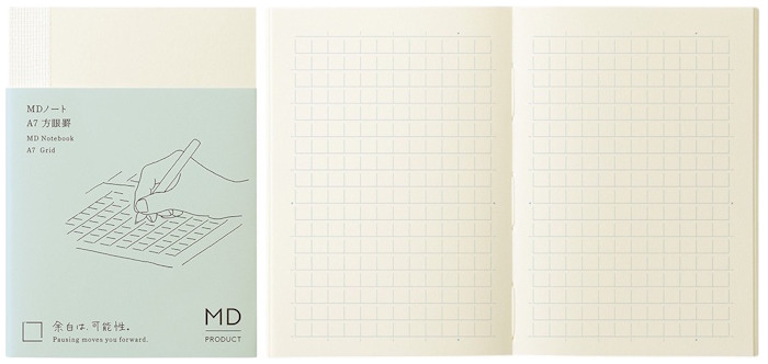 Carnet de notes (A7) MD PRODUCT, série MD Notebook (Quadrillé)