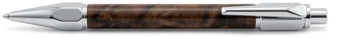 Ecowoodturner&nbsp;Ballpoint pen,&nbsp;Facet-Grip Click&nbsp;series&nbsp;Brown #23