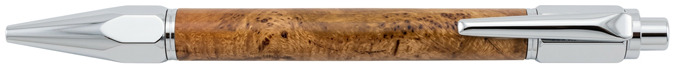 Ecowoodturner&nbsp;Ballpoint pen,&nbsp;Facet-Grip Click&nbsp;series&nbsp;Brown #11