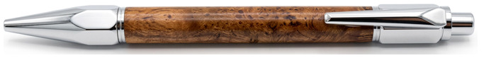 Ecowoodturner&nbsp;Ballpoint pen,&nbsp;Facet-Grip Click&nbsp;series&nbsp;Brown #12