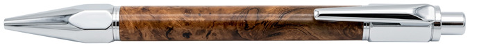 Ecowoodturner&nbsp;Ballpoint pen,&nbsp;Facet-Grip Click&nbsp;series&nbsp;Brown #15