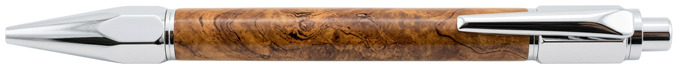 Ecowoodturner&nbsp;Ballpoint pen,&nbsp;Facet-Grip Click&nbsp;series&nbsp;Brown #10
