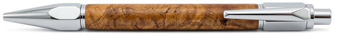 Ecowoodturner&nbsp;Ballpoint pen,&nbsp;Facet-Grip Click&nbsp;series&nbsp;Brown #12