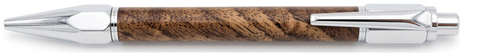Ecowoodturner&nbsp;Ballpoint pen,&nbsp;Facet-Grip Click&nbsp;series&nbsp;Brown #25