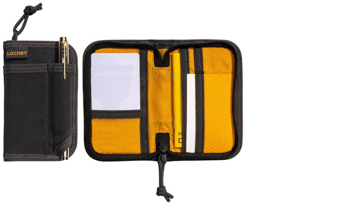 Lochby Notebook, Mini Pocket Journal series Charcoal - Gold (Bumblebee)