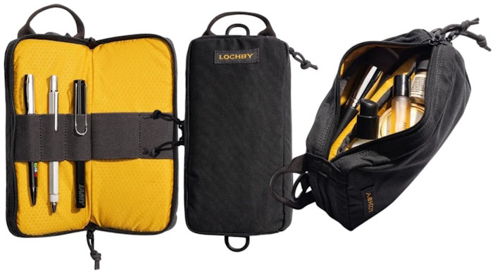 Lochby pouch, Venture series Charcoal - Gold (Bumblebee)