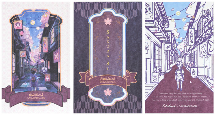 Esterbrook Postcards, Sakura Street LE series (set of 3)