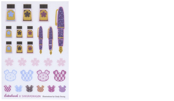 Esterbrook Stickers, Sakura Street LE series  