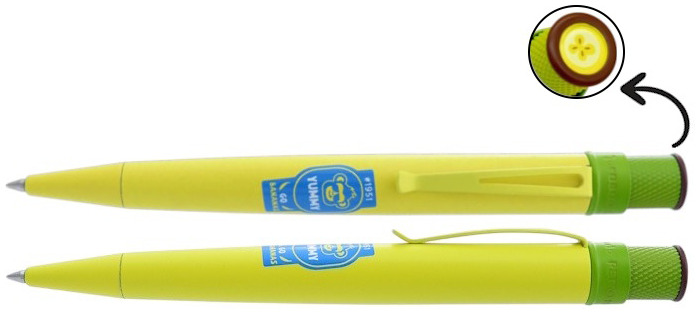 Stylo bille roulante r&eacute;tractable Retro 51, s&eacute;rie Tornado Fruit - Banane