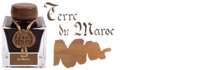 Jacques Herbin Ink bottle, 1670 Inks series Terre du Maroc (with gold flecks)
