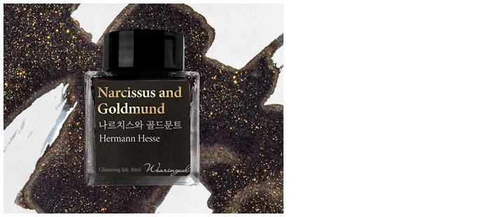 Bouteille d'encre Wearingeul, s&eacute;rie World Literature Ink Encre Narcissus and Goldmund (30ml)