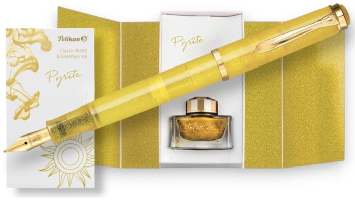Pelikan Fountain pen set, Classic M200 Pyrite Special Edition series