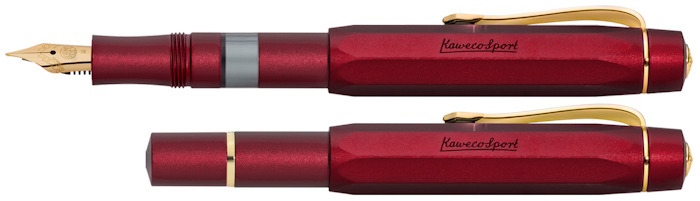 Kaweco Fountain pen, Piston Filler Sport AL series Bordeaux GT