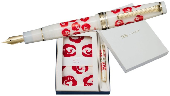 Stylo plume Sailor, série Pro Gear Sailor x Kamawanu LE Tsurumaru-ume (Standard - Pointe acier inoxydable)