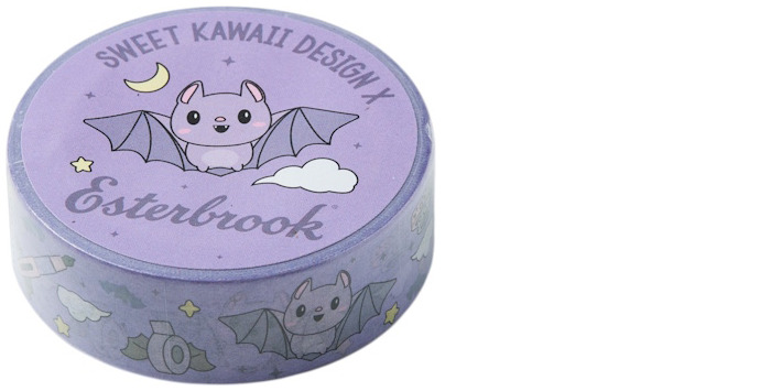 Esterbrook Washi tape, Halloween LE series Simply Batty - Purple 