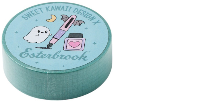 Esterbrook Washi tape, Halloween LE series Ghosty Grid - Mint  