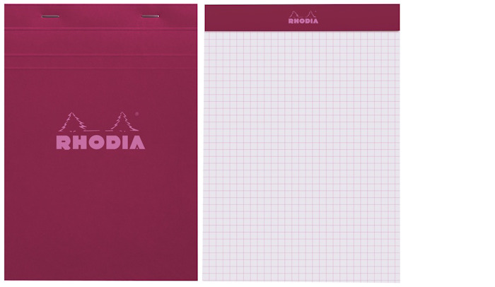 Rhodia Notepad (A5), Couleurs series Plum (5x5 squared - Stapled)