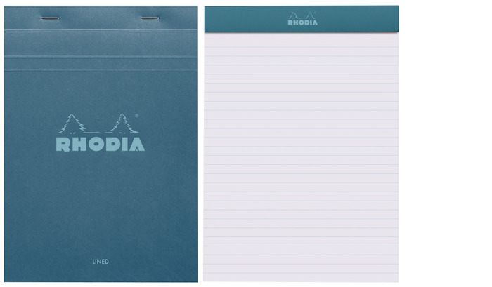 Rhodia Notepad (A5), Couleurs series Peacock (Lined - Stapled)