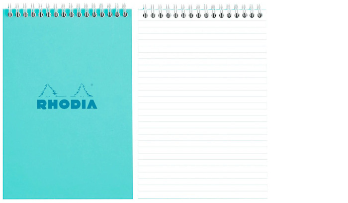 Rhodia Notepad (A5), Couleurs series Azure (Lined - Wirebound)