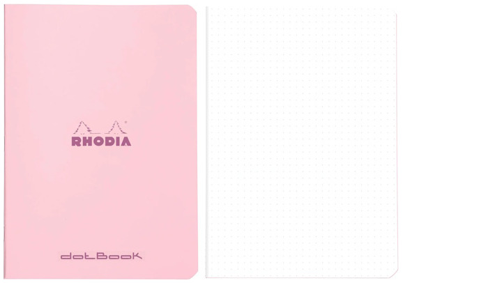 Rhodia Notebook (A5), Couleurs series Pink (Dot grid - Stapled)