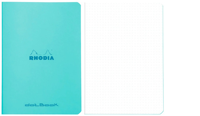 Rhodia Notebook (A5), Couleurs series Azure (Dot grid - Stapled)
