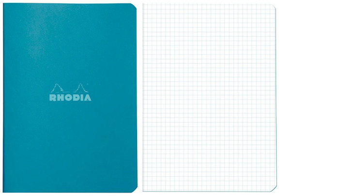 Rhodia Notebook (A5), Couleurs series Peacock (5x5 squared - Stapled)