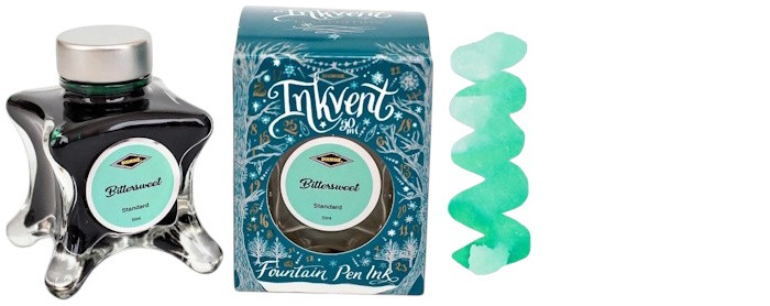 Bouteille d'encre Diamine, série Inkvent Teal Edition Encre Bittersweet (50ml)
