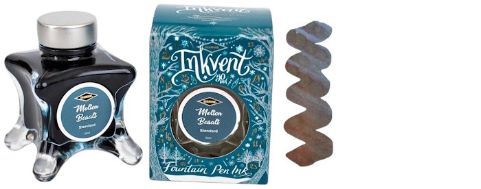 Bouteille d'encre Diamine, série Inkvent Teal Edition Encre Molten Basalt (50ml)