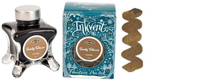 Bouteille d'encre Diamine, série Inkvent Teal Edition Encre Smoky Tobacco (50ml)