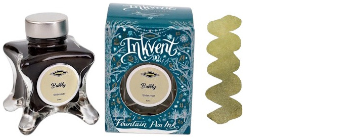 Bouteille d'encre Diamine, série Inkvent Teal Edition Encre Bubbly (50ml)