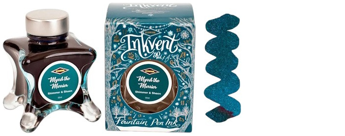 Bouteille d'encre Diamine, série Inkvent Teal Edition Encre Myrrh the Merrier (50ml)