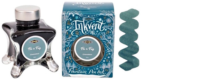 Bouteille d'encre Diamine, série Inkvent Teal Edition Encre Fir & Fog (50ml)