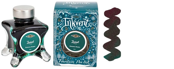 Bouteille d'encre Diamine, série Inkvent Teal Edition Encre Laurel (50ml)