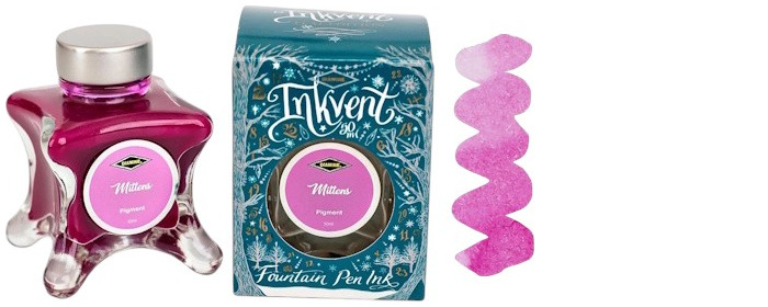 Bouteille d'encre Diamine, série Inkvent Teal Edition Encre Mittens (50ml)