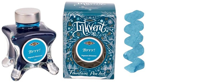 Bouteille d'encre Diamine, série Inkvent Teal Edition Encre Brrr! (50ml)