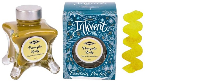 Bouteille d'encre Diamine, série Inkvent Teal Edition Encre Pineapple Spritz (50ml)
