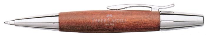 Faber-Castell Ballpoint pen, E-motion Wood/Chrome serie Light brown