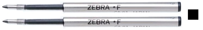 Recharge stylo Zebra, série Recharge & encre Encre noire (Paquet de 2) - Style F