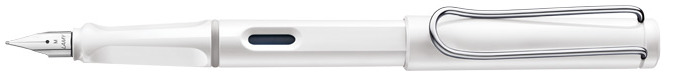 Stylo plume Lamy, série Safari Blanc Clip Chrome (Sans réservoir)