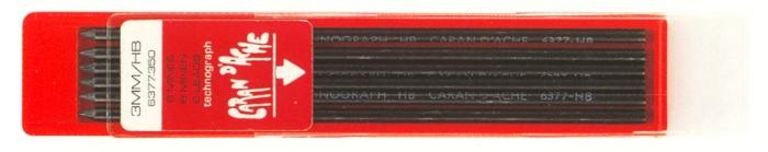 Mine Caran d'Ache, série Accessoires Noir HB 3mm