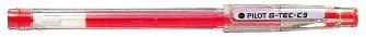 Stylo bille roulante Pilot, série G-tec-c3 Encre rouge
