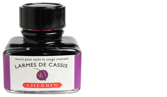 Bouteille d'encre J.Herbin , série La Perle Des Encres - Encre Mauve (Larmes de cassis)