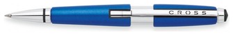Stylo bille roulante rétractable Cross, série Edge Bleu