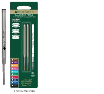 Recharge stylo à bille MonteVerde, Recharge Compatible MONT BLANC Noir