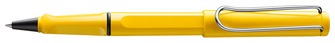 Stylo bille roulante Lamy , série Safari Jaune Clip Chrome