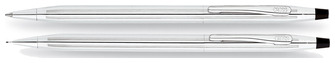 Ensemble stylo & crayon à mines (0.7mm) Cross, série Classic Century Chrome